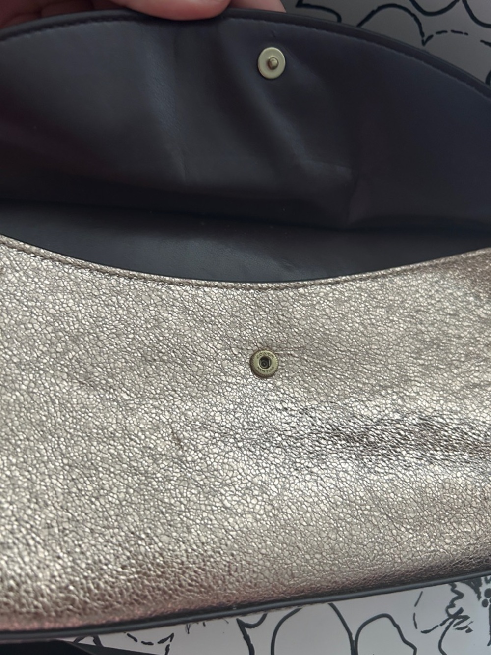 Coach Flap Clutch in Rose Gold Crinkle
Metallic Glitter wristlet/clutch - Picture 12 of 13